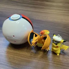 ポケモン リザードン ピカチュウ モンスターボール 3点セット ガチャ