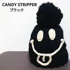 CANDY STRIPPER ブラック ニット帽 スマイリー