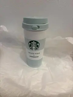 ジェラートピケ　スターバックス　ボーダーステンレス　ミントグリーン