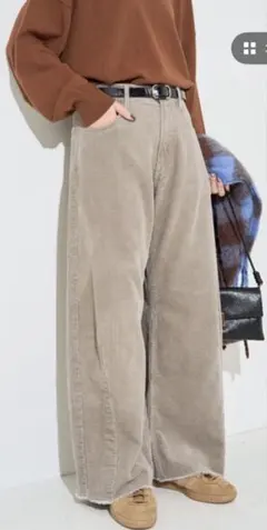 コーデュロイ ワイドパンツ カーブパンツS Freaks Store