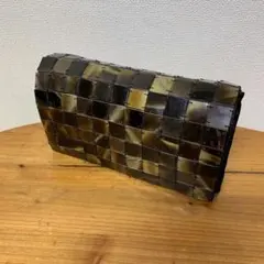 【美品】ウィーブデザイン クラッチバッグ　ポーチ
