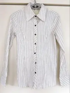 CECILMacBEE ストライプ 長袖シャツ レースバック