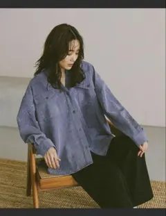 グローバルワーク　イージーケアコーデュロイシャツ　Ｍ