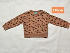 【110cm】ミッキー　トレーナー　オレンジ