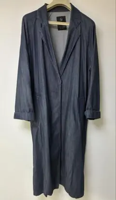 ダークブルー デニム ロングコート