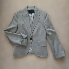 UNTITLED グレー ストライプ ブレザー