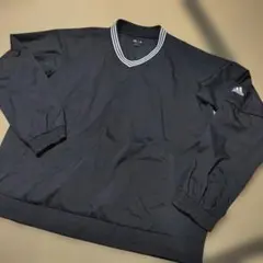 adidas 黒 ナイロンジャケット プルオーバーM