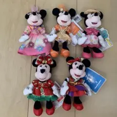 東京ディズニーリゾート ミニーマウス ぬいぐるみバッジ 5点セット