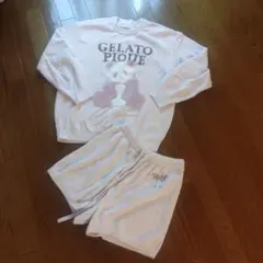 新品☆ジェラートピケ　セットアップ　上下　ルームウエア　パジャマ　パンダ