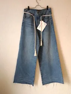 新品　JEANASIS ロープベルト付き デニムワイドパンツのサムネイル