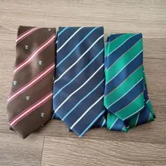 ネクタイ 3本セット ストライプ・刺繍