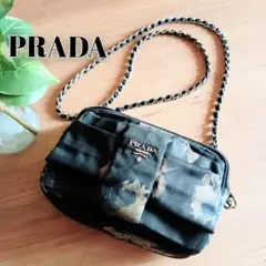 プラダ 2way チェーン ポシェット ショルダーバッグ 鞄 レディース メンズ