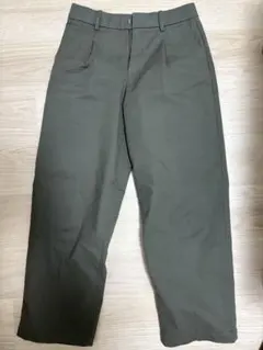 UNIQLO タックワイドパンツ 57オリーブ Sサイズ