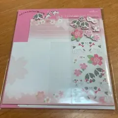 春柄　レターセット　★ワンコと桜★