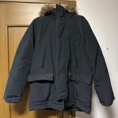 GAP ブラック ダウンジャケット ファー付き