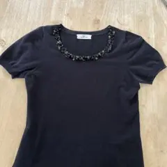 Viaggio Blu 黒 半袖ニットトップスのサムネイル