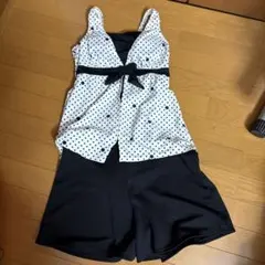 水玉模様 ワンピース水着 ショートパンツ付き　新品　13L