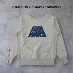 チャンピオン STAR-WARS 単色青タグ復刻 リバースウィーブスウェット M