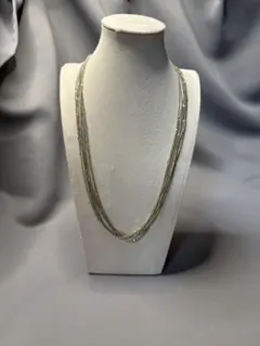 シルバー 多層メタルネックレス