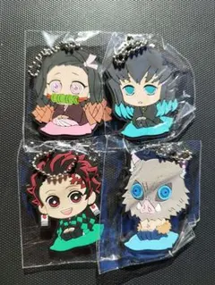 鬼滅の刃 ぷちざぶ ラバーマスコット　4種セット