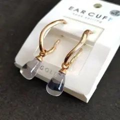 GOLDY スウィング ライン クリア イヤーカフ マットゴールド
