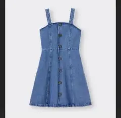 GU デニムジャンパースカート 150cm