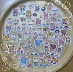 [妊娠記録に]マタニティシール&育児シール♡かわいいアニマル柄♡A6大まかカット