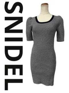 ✅超美品✅ SNIDEL スナイデル ニットワンピース 半袖 ボーダー