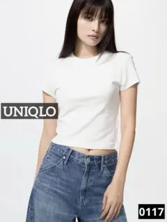 に*ご様 0117 UNIQLO ミニT ホワイト
