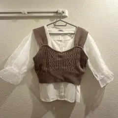 INGNI シアー ブラウス フリル シフォン ビスチェ付き Mサイズ