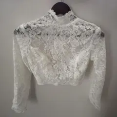 ウェディング ボレロ レース ハイネック トップス 半袖 - メルカリ