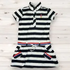 【美品】フィラゴルフ ボーダー柄 半袖ワンピース LLサイズ 大きいサイズ