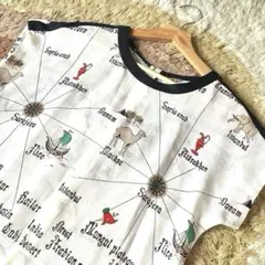 ⭐️レトロ古着　ミカレディ　総柄　白　ワンピース⭐️昭和　ヴィンテージ 夏のサムネイル
