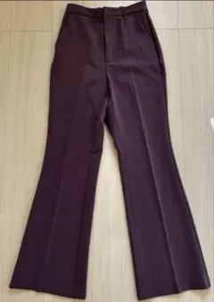 【 GU 】　ストレッチ フレアパンツ パープル Sサイズ