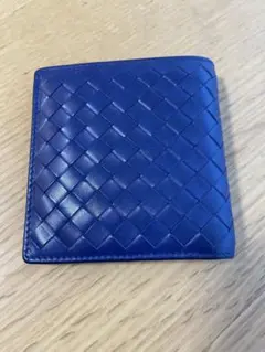 ボッテガ・ヴェネタ 二つ折り財布　ブルー