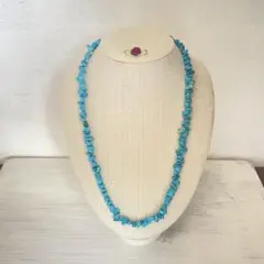 ターコイズブルーネックレス☆☆長め☆