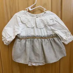 Cottoli フリル付きロンパース　入園式　70サイズ