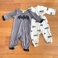 H&M バットマン柄ロンパース 2点セット 4-6M