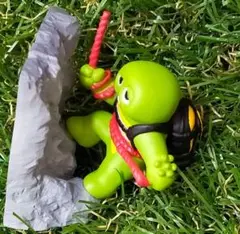 ガチャピン フィギュア ロッククライミング ロープ レッド 登山