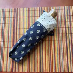 WPC. 晴雨兼用 折りたたみ傘 ネイビー 花柄 収納袋付き