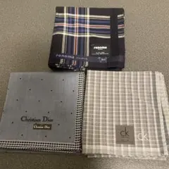 ハンカチ 3枚セット renoma Christian Dior CK