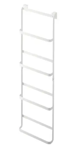 スリッパラック 壁掛け ドア掛け ホワイト 4足収納 シューズラックのサムネイル