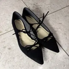 LE TALON ポインテッドダブルリボンフラット 23.5