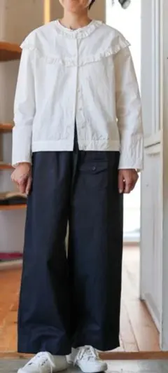 ゴーシュ　カツラギワイドパンツ　ネイビー