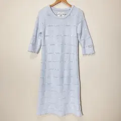 N125−3◯ gelato pique ライトブルーストライプルームウェア