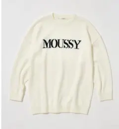 MOUSSY LOGO KNIT / マウジーロゴニット 白