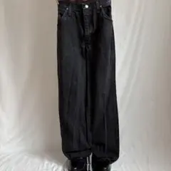00s archive black denim pants grunge y2k