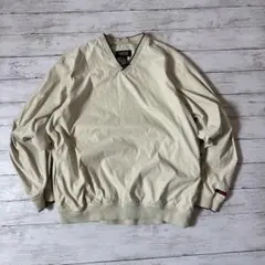 IZOD XFG Vネック プルオーバー L ベージュ ゆるダボメンズ古着