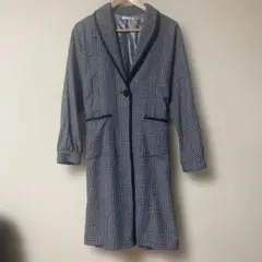 sandy サンディ チェック柄 ロングコート ガウンコート