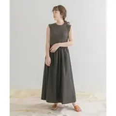 アイテムズアーバンリサーチ リブニットドッキングワンピース